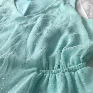 Just-Above Knee-Length Baby Blue Dress